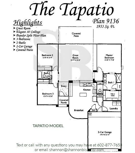 Arizona Traditions Tapatio Floor Plan