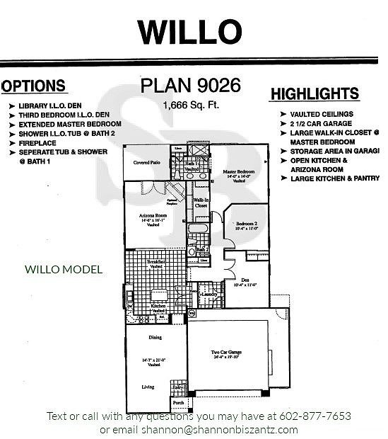 Arizona Traditions Willo Floor Plan
