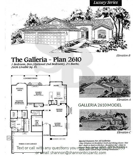 Pebblecreek Galleria 2610 Floor Plan