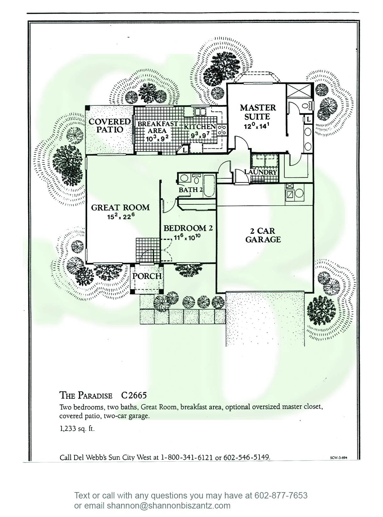 Sun City West Paradise Floor Plan - The Biszantz Connection | Real ...